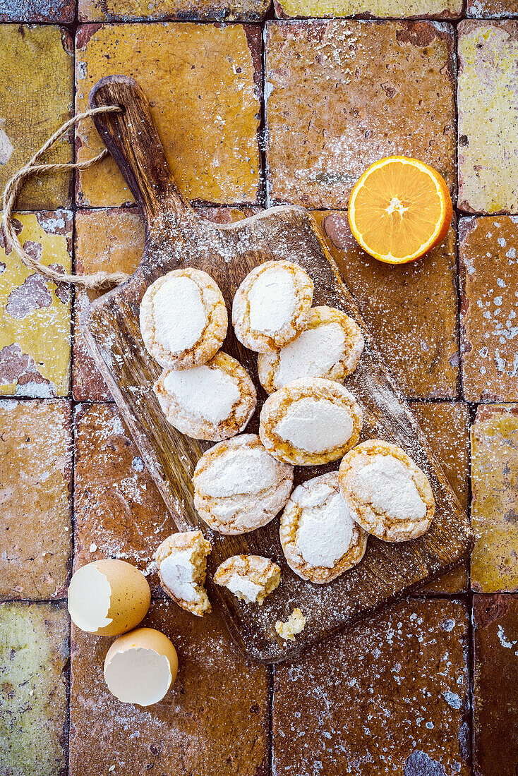 Ricciarelli (toskanische Mandelkekse mit Orangenaroma, glutenfrei)