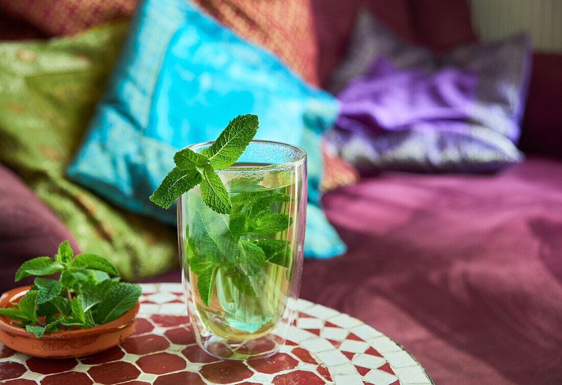 Fresh mint tea