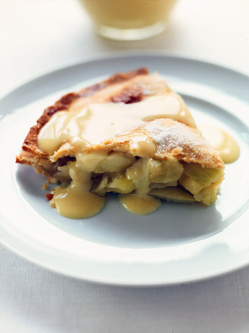 Apple Pie mit Vanillesoße