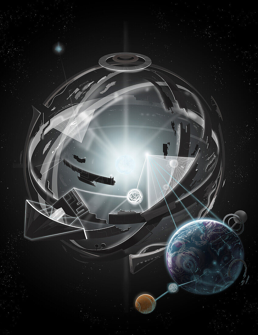 Dyson sphere, conceptual illustration