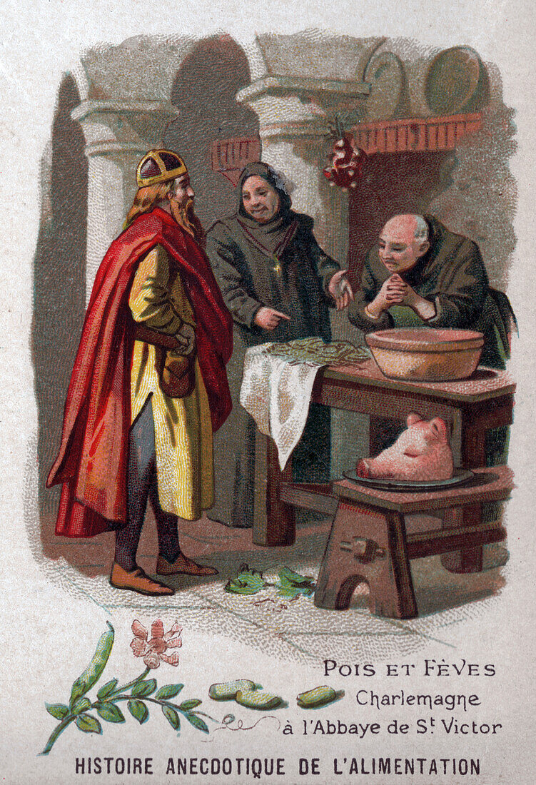 Charlemagne's meal, illustration