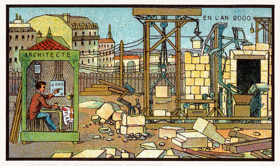 Construction site, illustration