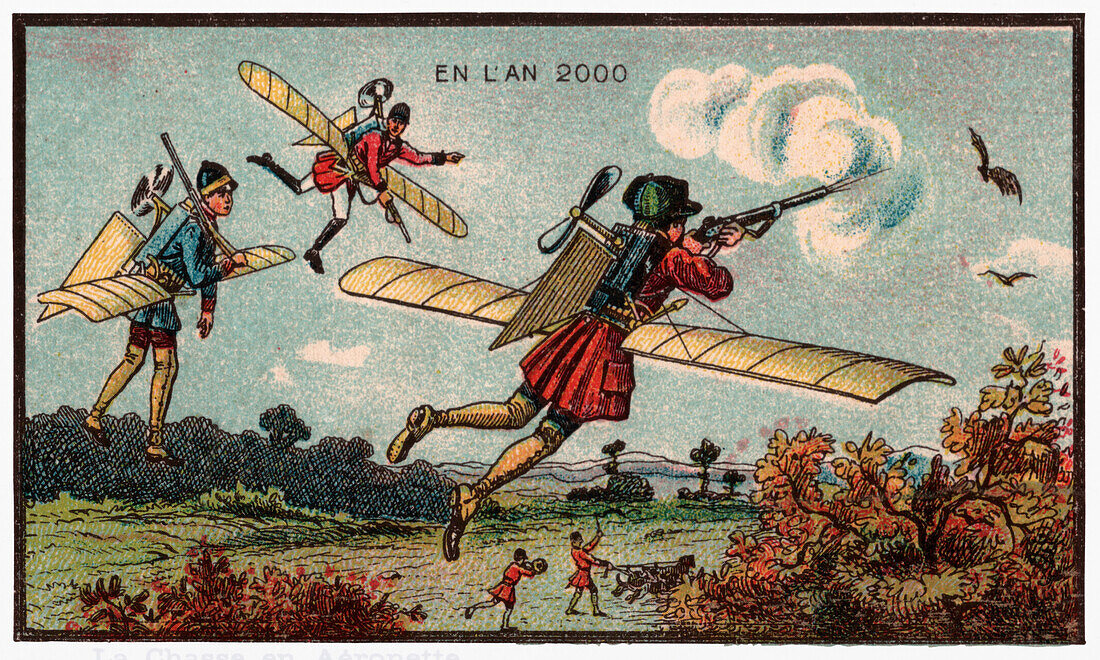Flying hunt, illustration