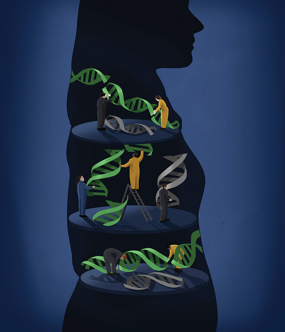 Gene therapy, conceptual illustration