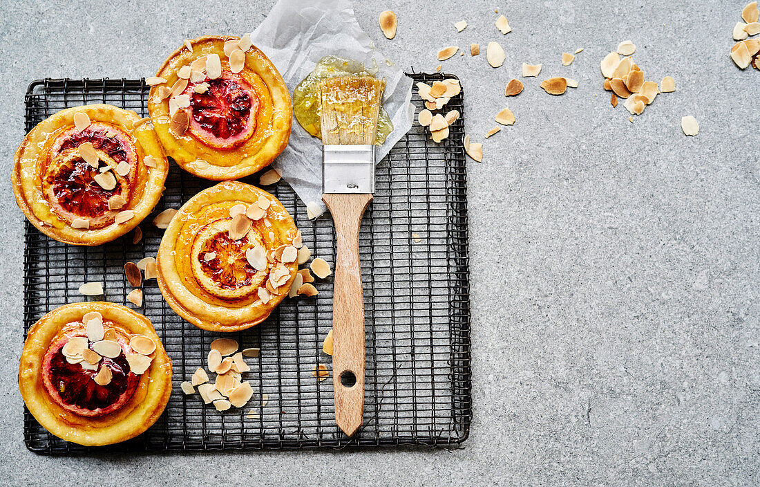 Mandarin almond pies