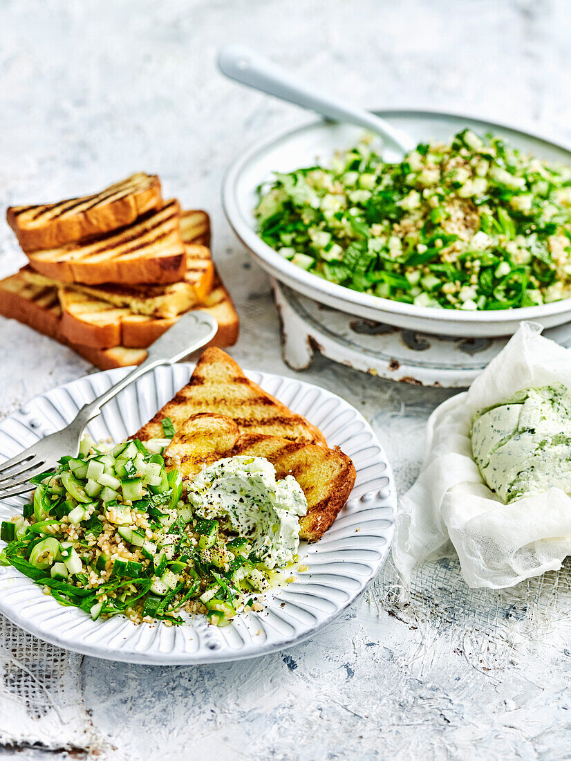 Cucumber tabbouleh with coriander labne HL1168