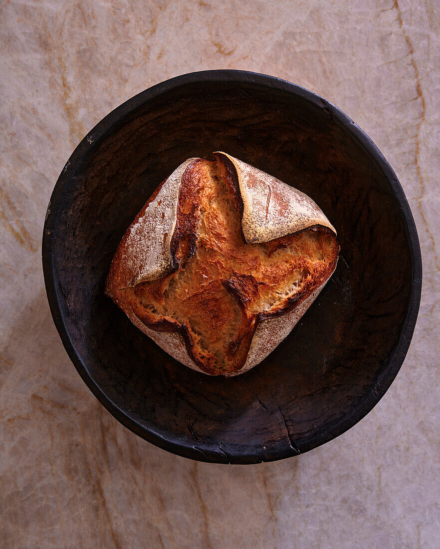 Rustic bread with crust