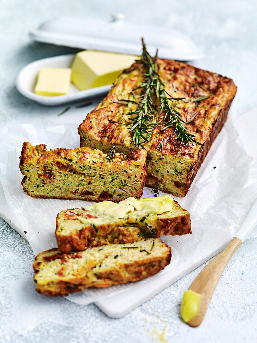 Zucchini and sweet potato loaf