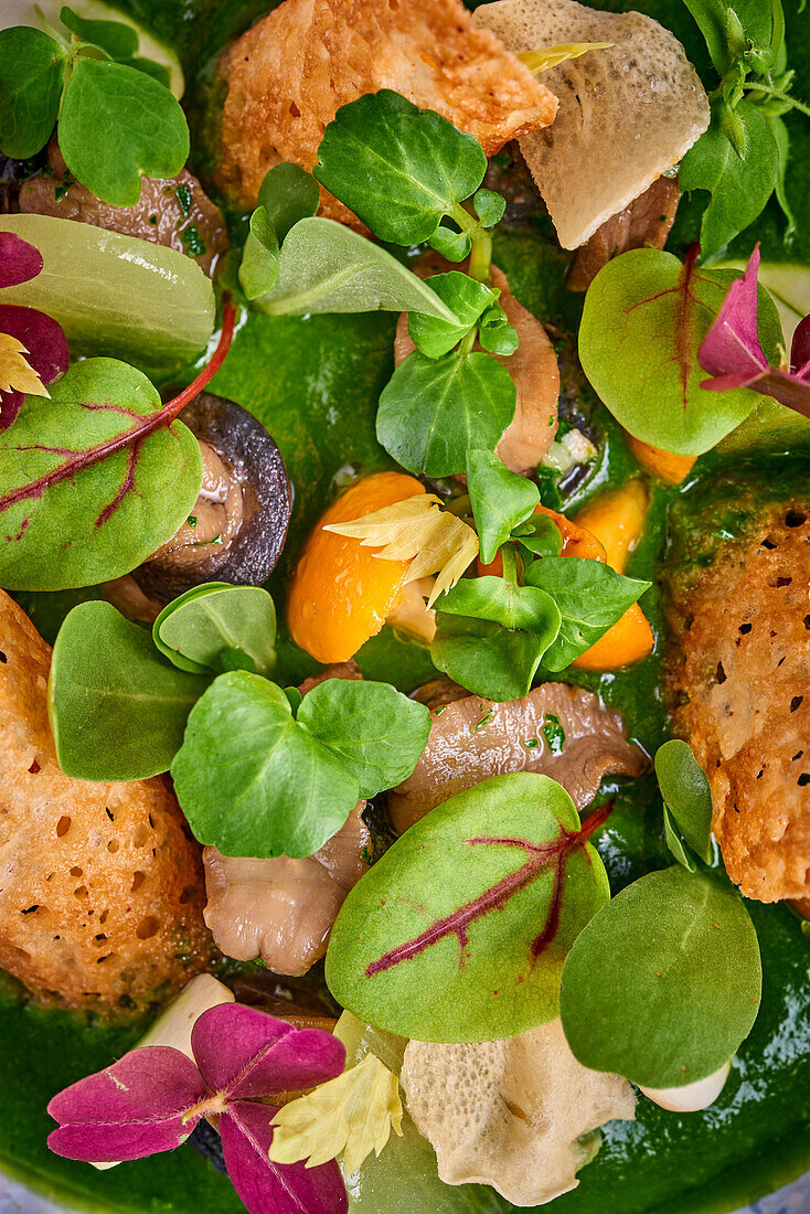 Snails with watercress