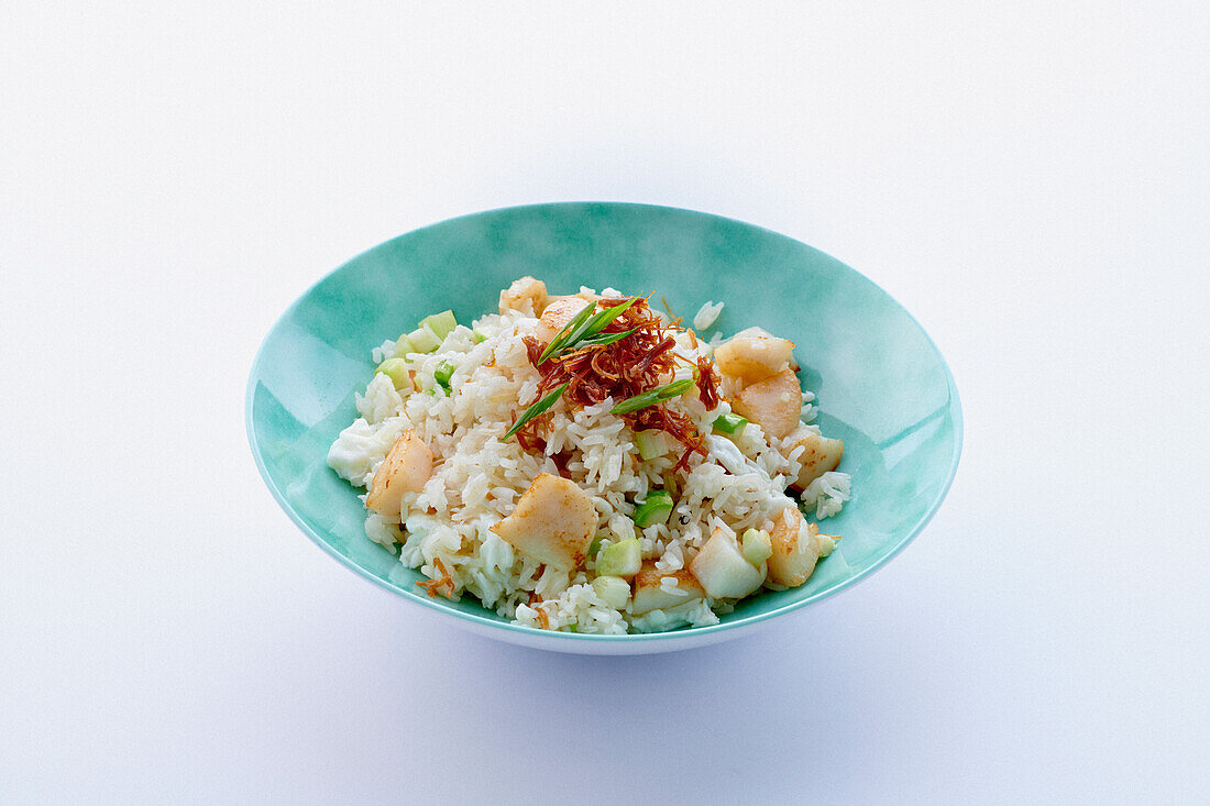 Fried rice with scallops