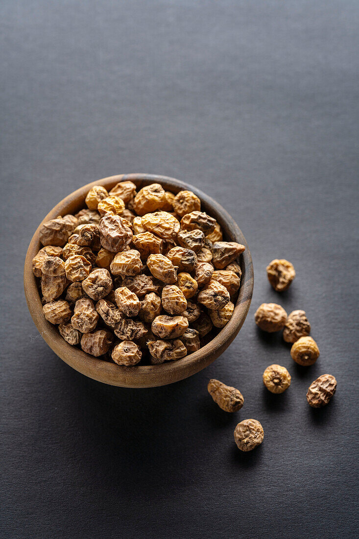 Tiger nuts in a bowl (Cyperus esculentus)