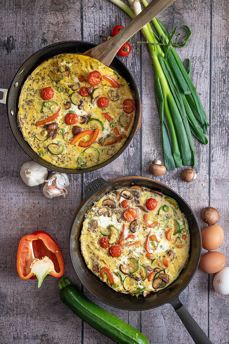 Omelette with vegetables