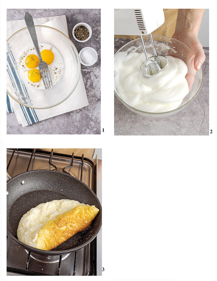 Omelette mousseline (mit Eischnee)