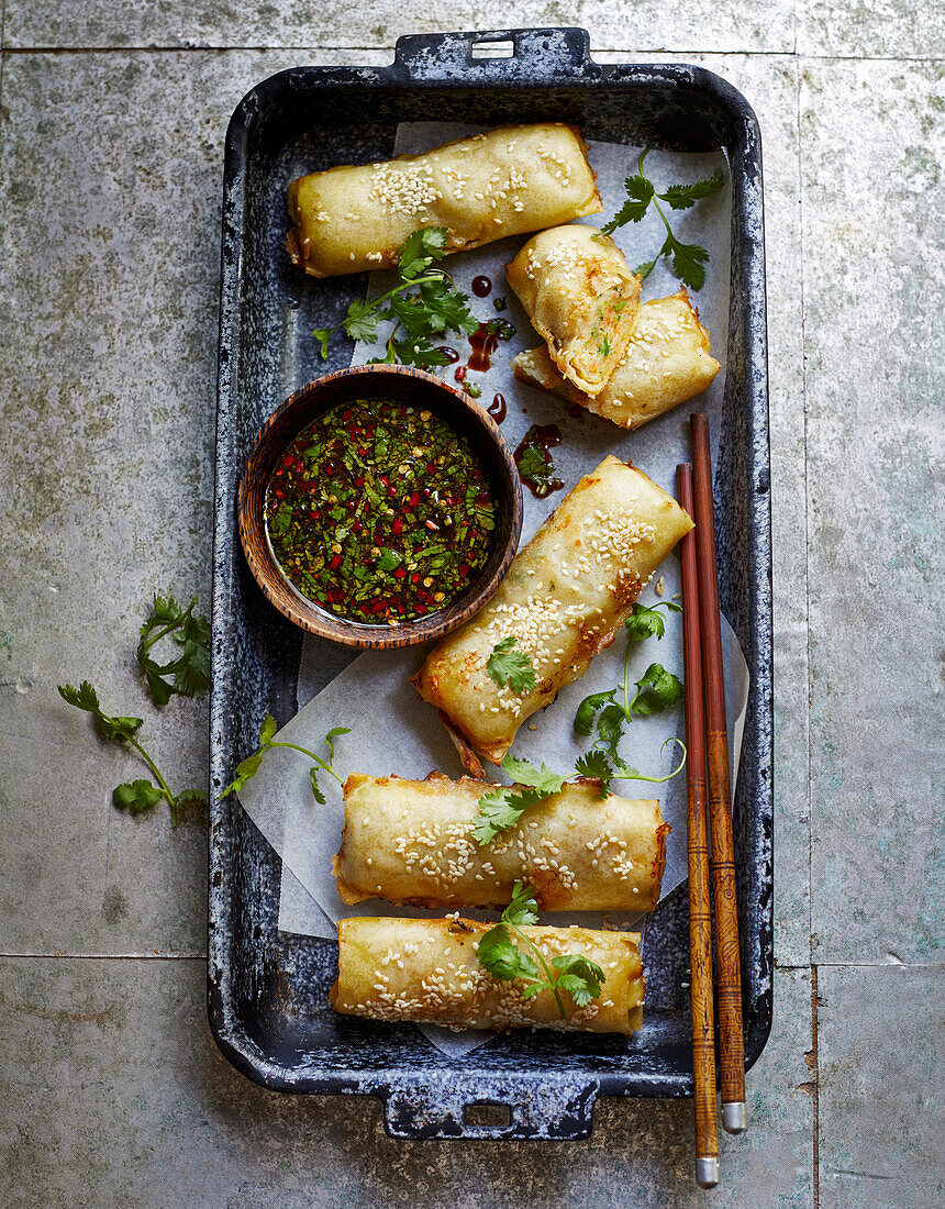 Chinese prawn rolls