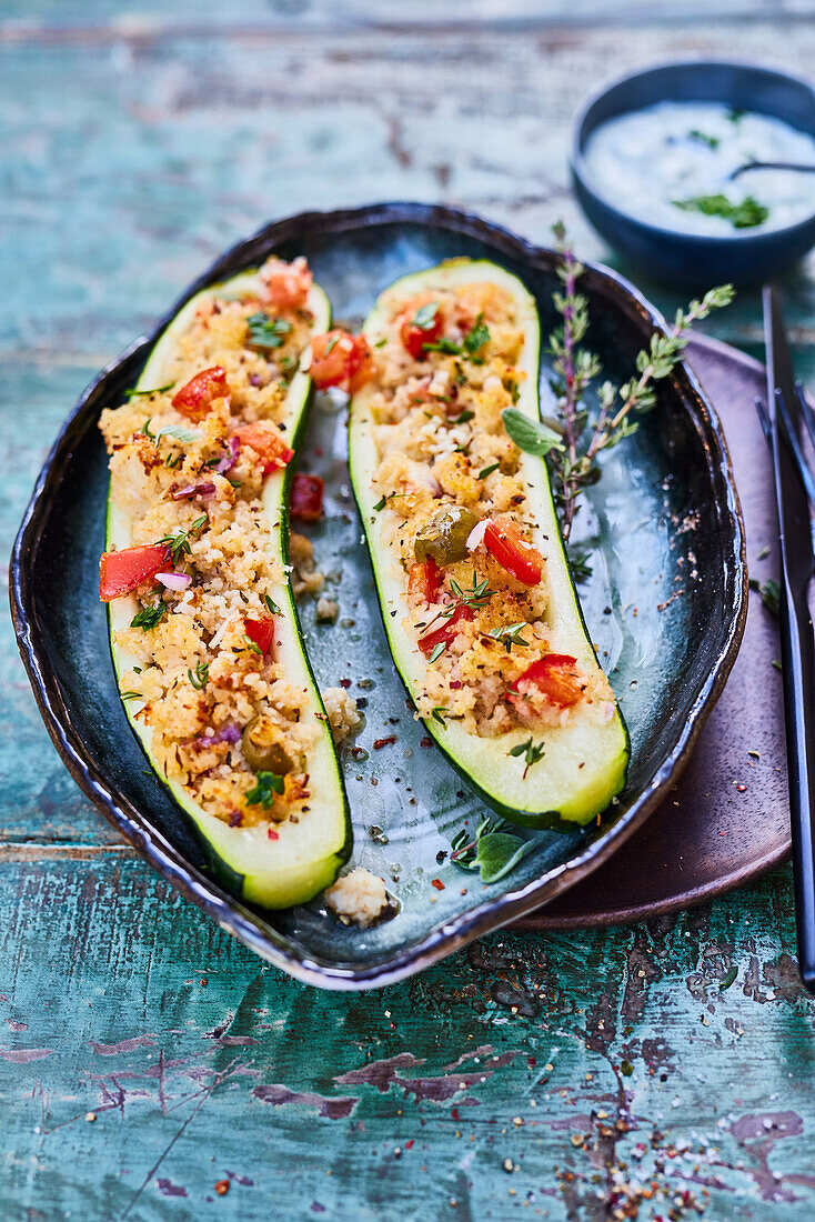 Stuffed courgettes