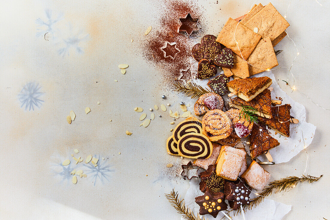 Various Christmas cookies