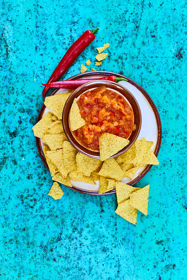 Salsa with nachos