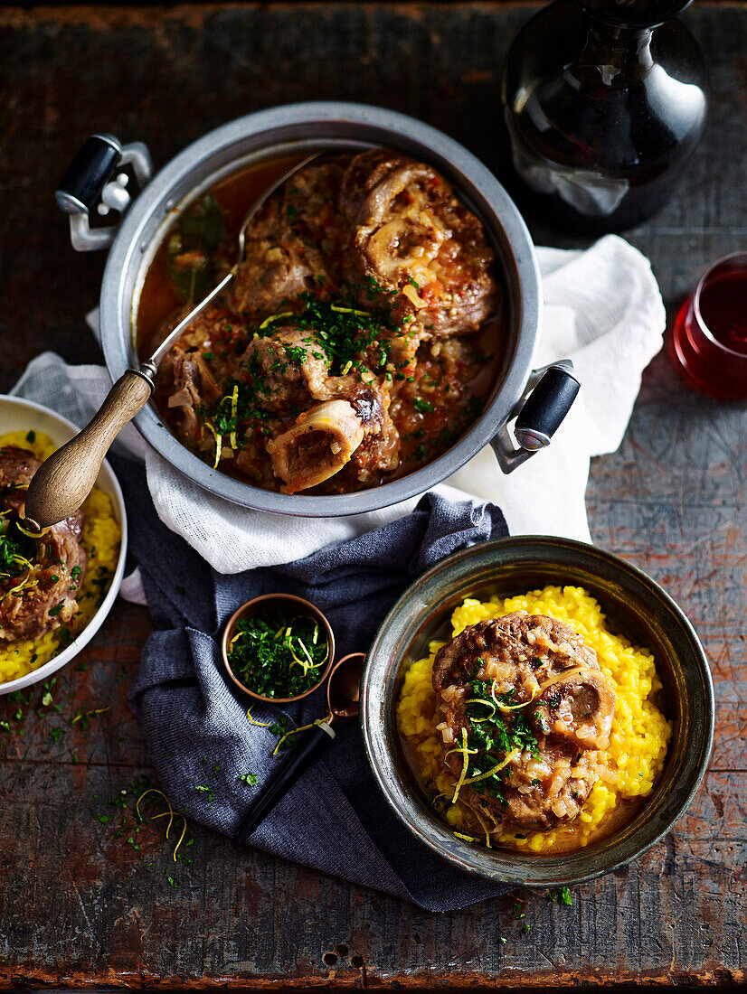 Ossobuco mit Safranrisotto