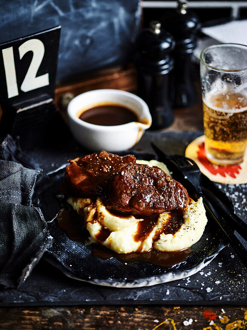 Star anise, soy and beer-braised beef shin