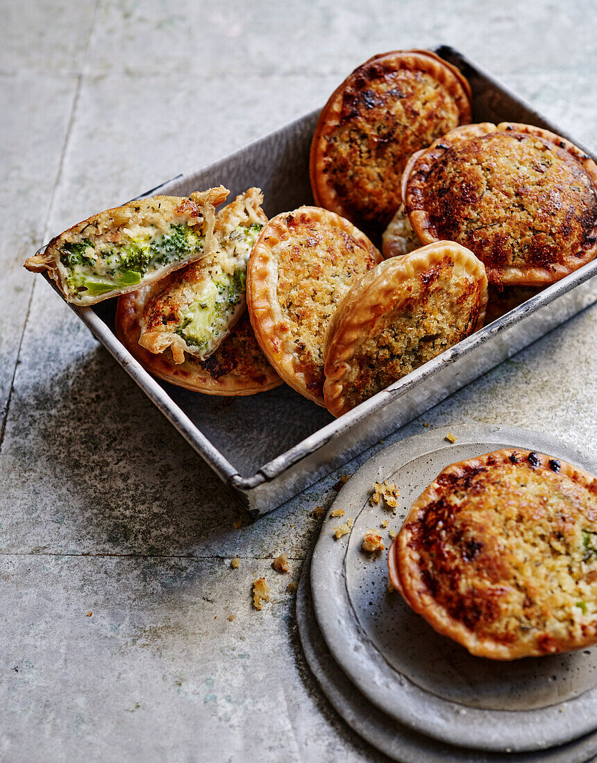 Broccoli cheese pies