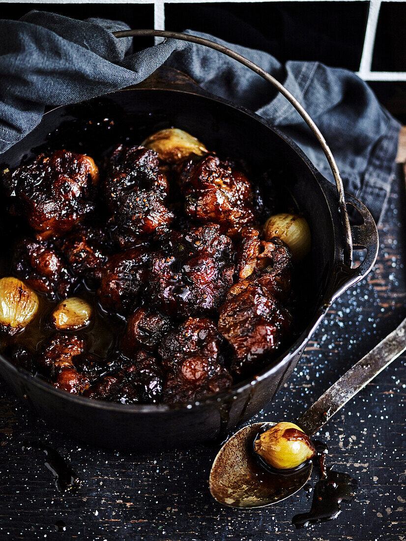 Slow-cooked oxtail in stout