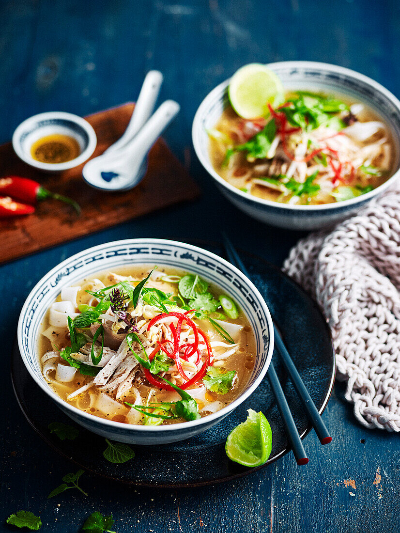 Pho Ga (Nudelsuppe mit Hühnerfleisch, Vietnam)