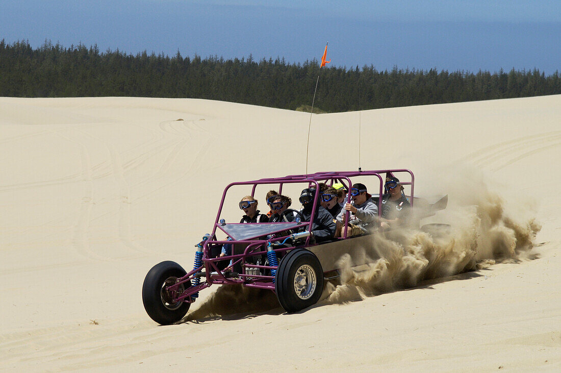 Dune buggy ride with Sandland Adventures at Oregon Dunes National Recreation Area on the Oregon Coast..