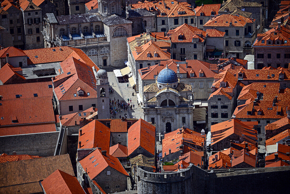 Views of the Old Town of Dubrovnik Church Of Saint Blaise from above
