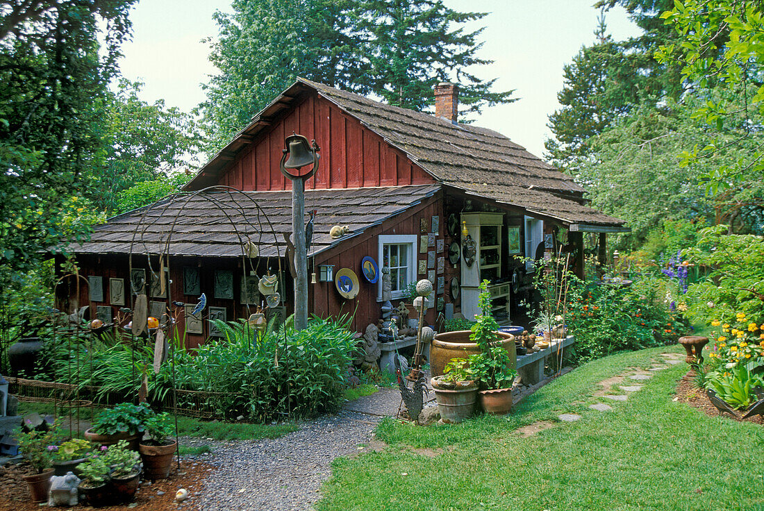 Crow Valley Pottery art gallery on Orcas Island; San Juan Islands, Washington.