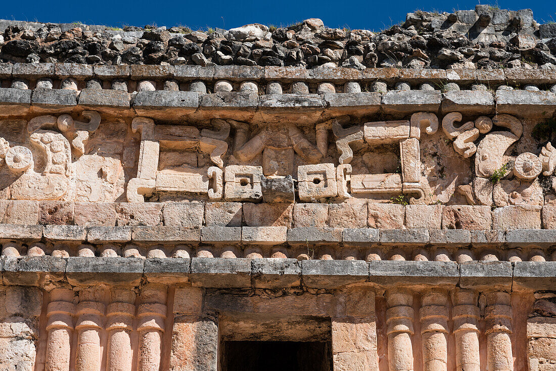 The ruins of the Mayan city of Sayil are part of the Pre-Hispanic Town of Uxmal UNESCO World Heritage Center in Yucatan, Mexico.