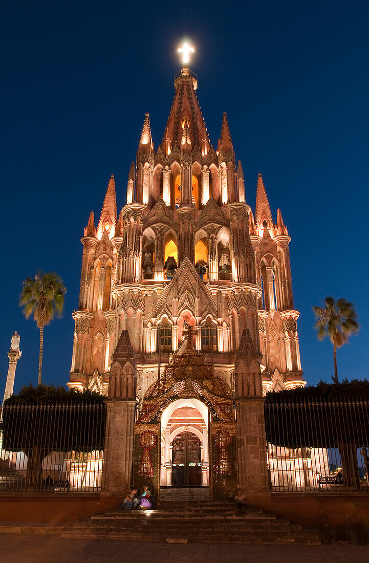 La Parroquia, Kirche St. Michael der Erzengel, San Miguel de Allende, Guanajuato, Mexiko.