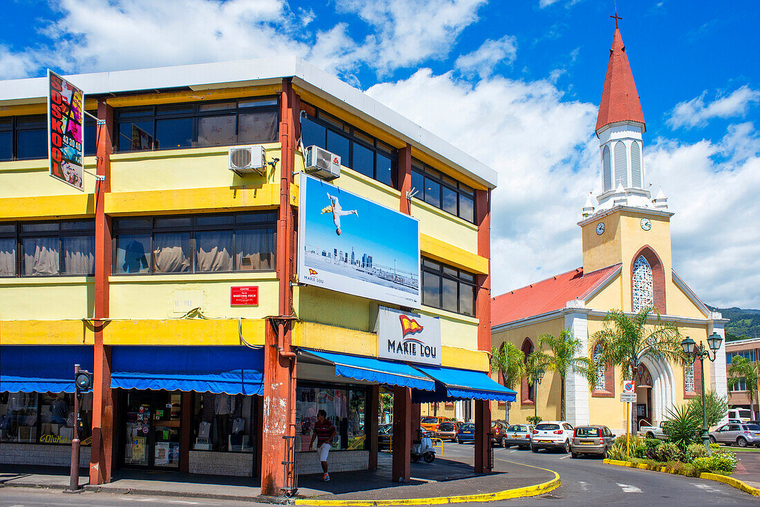 Cathedral of Our Lady of the Immaculate Conception of Papeete, Tahiti island, french Polynesia