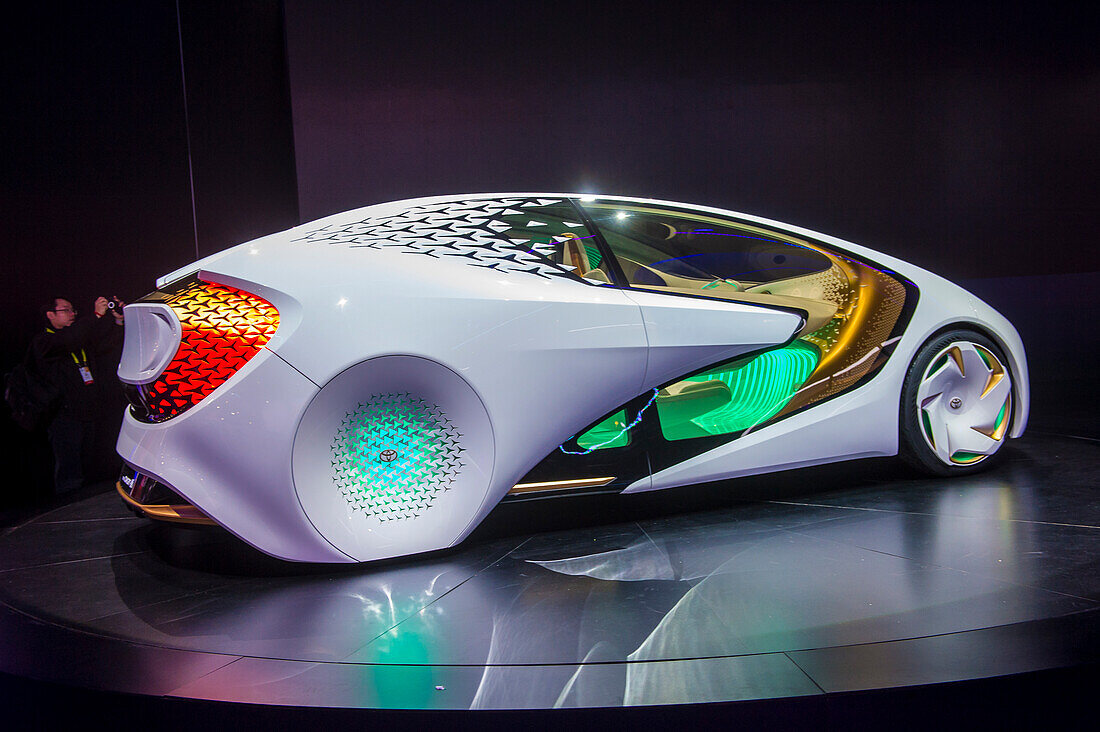 Toyota Concept car at the CES Show in Las Vegas. CES is the world's leading consumer-electronics show.