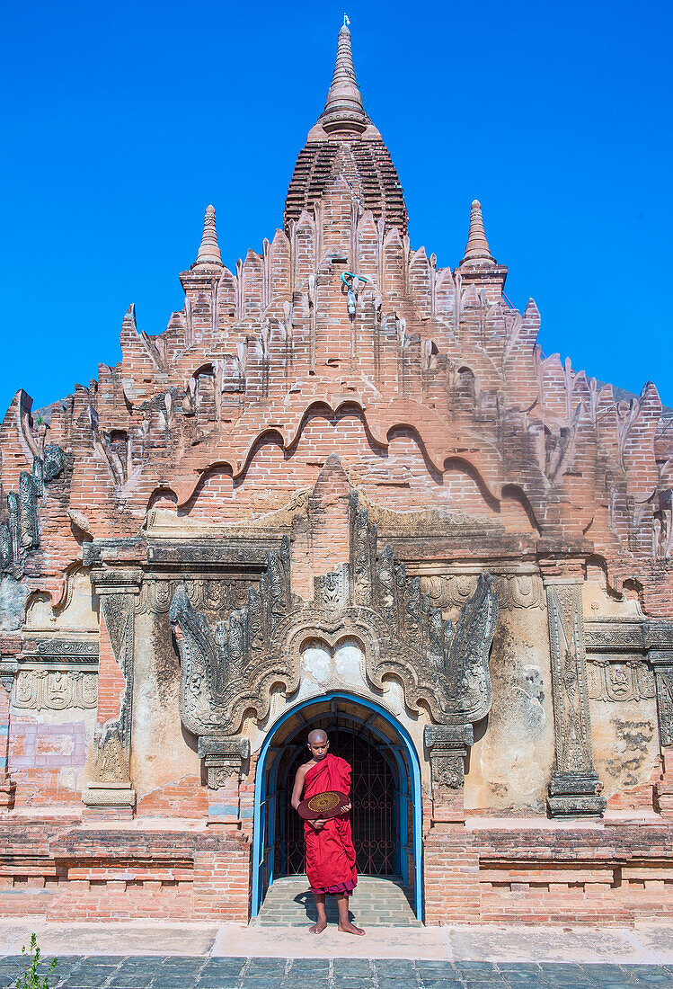 Novizenmönch in Bagan, Myanmar