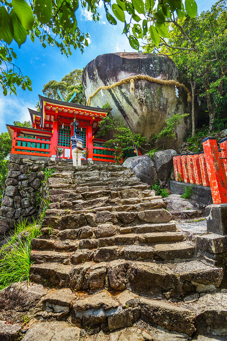 Kumano Kodo pilgrimage route. Kamikura jinja Shrine. Kamikurayama mountain. Shingu. Kamikura. Wakayama Prefecture.; Kii Peninsula. Kansai region. Honshü Island . Japan. UNESCO World Heritage Site.