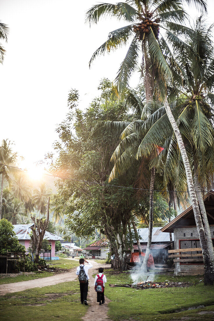 Sungai Pinang, a traditional Indonesian fishing village, near Padang in West Sumatra, Indonesia