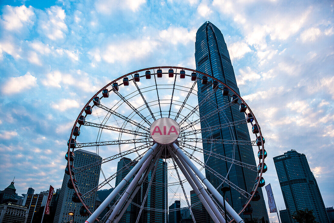 Hong Kong observation tower, a ferris wheel in central Hong Kong, China