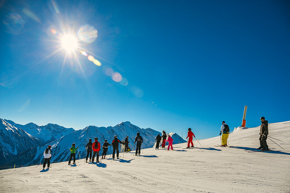 Skigebiet Pla d'Adet. Saint Lary Soulan. Hautes Pyrenees. Frankreich