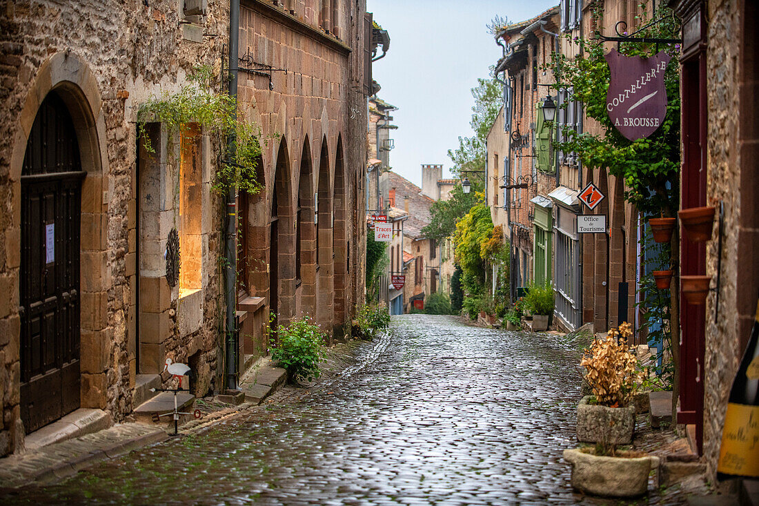 Medieval town of Cordes sur Ciel, labelled The Most Beautiful Villages of France, Tarn, Occitanie, France