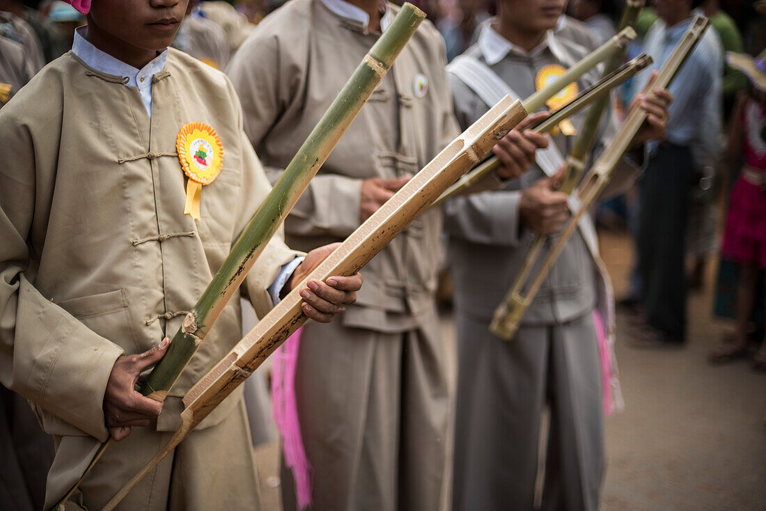 Pindaya-Höhlenfest, Pindaya, Shan-Staat, Myanmar (Birma)