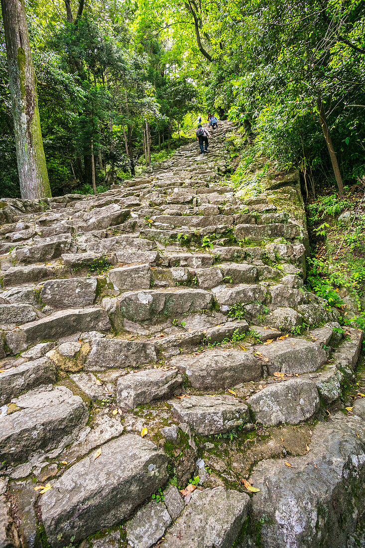 Kumano Kodo pilgrimage route. Kamikura jinja Shrine. Kamikurayama mountain. Shingu. Kamikura. Wakayama Prefecture.; Kii Peninsula. Kansai region. Honshü Island . Japan. UNESCO World Heritage Site.