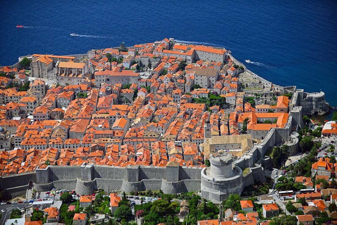 Views of the Old Town of Dubrovnik from above