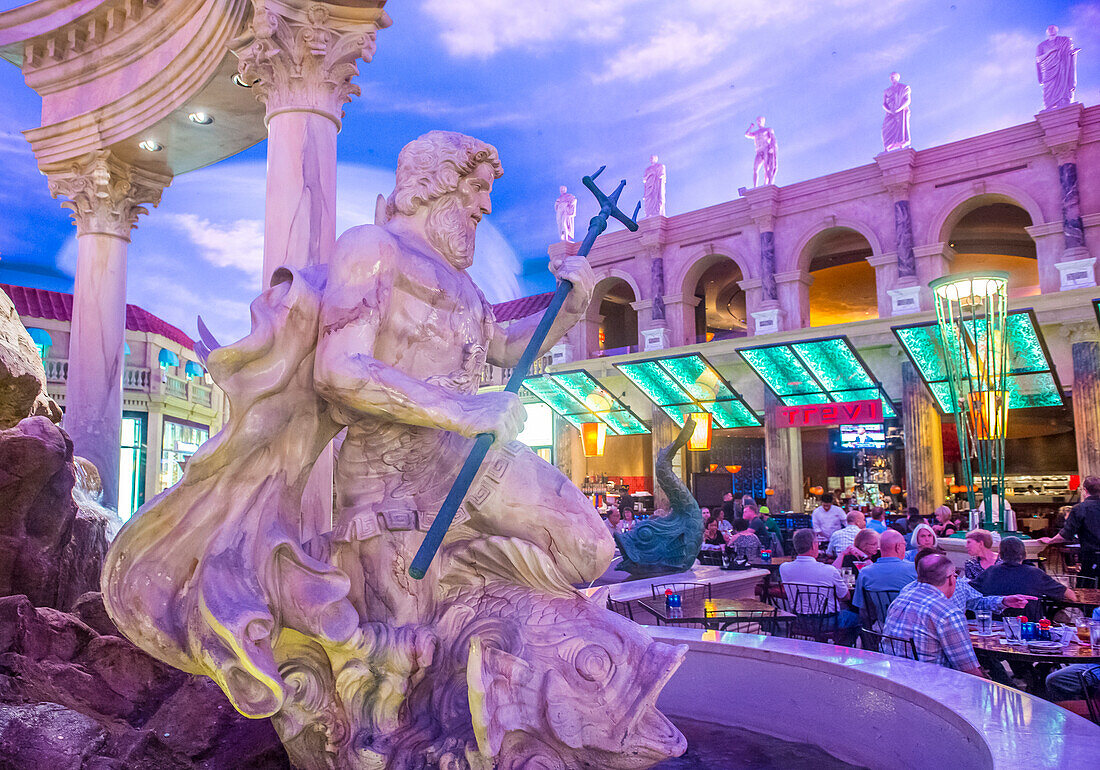 The Caesars Palace hotel in Las Vegas. Caesars Palace is a luxury hotel and casino located on the Las Vegas Strip. Caesars has 3,348 rooms in five towers