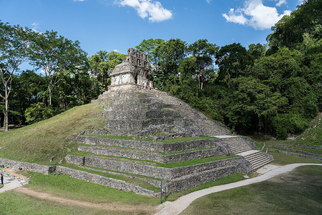 in den Ruinen der Maya-Stadt Palenque, Palenque National Park, Chiapas, Mexiko. Eine UNESCO-Welterbestätte.