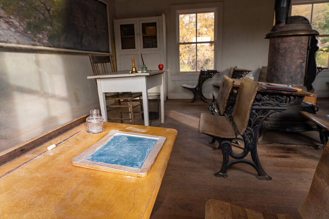 HIstoric Fruita one-room school. Capitol Reef National Park, Utah. Also used as a church meeting house for pioneer settlers. Built in 1896.