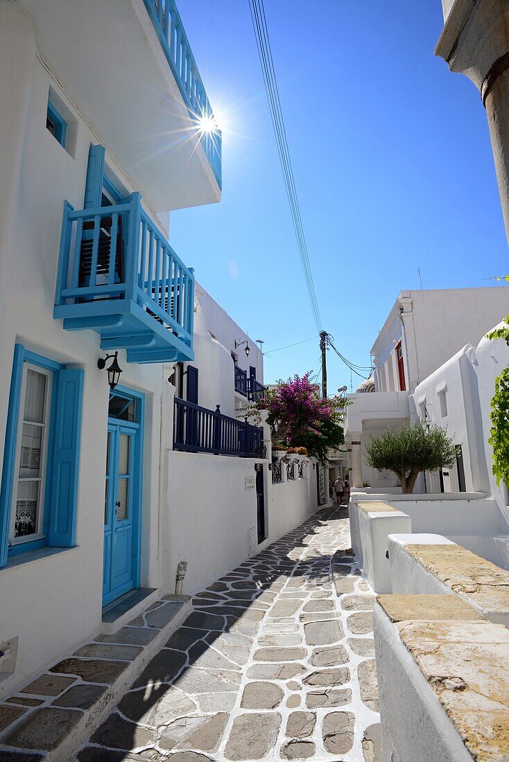 Straßen von Mykonos, Griechenland