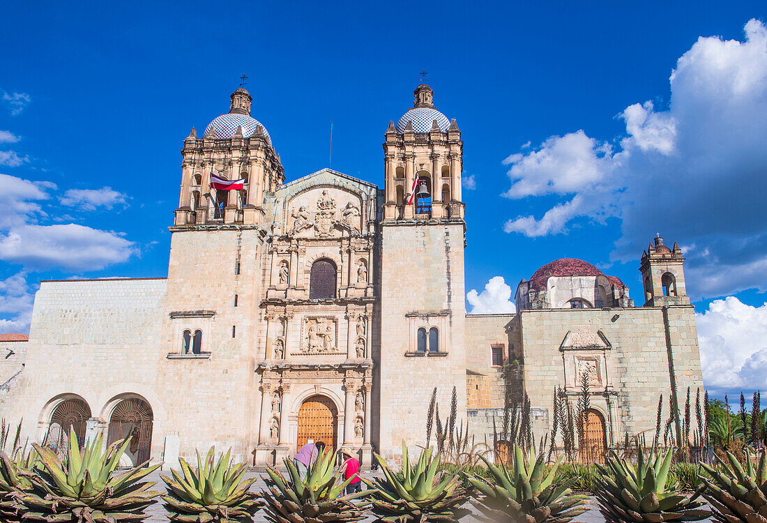 The church of Santo Domingo de Guzman in Oaxaca , Mexico. the church was founded by the Dominican Order in 1570.