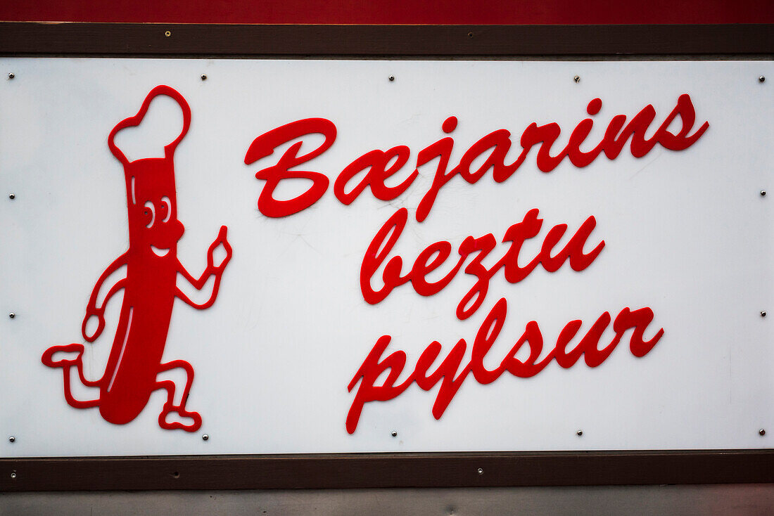 Baejarins Beztu Pylsur, bekannt als der beste Hot Dog in Island, Reykjavik, Island