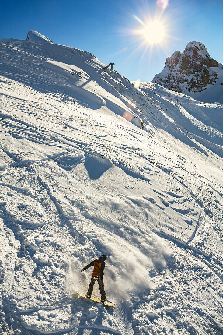 Gourette ski resort, Pyrenees Atlantiques, Aquitaine region, Ossau Valley, France