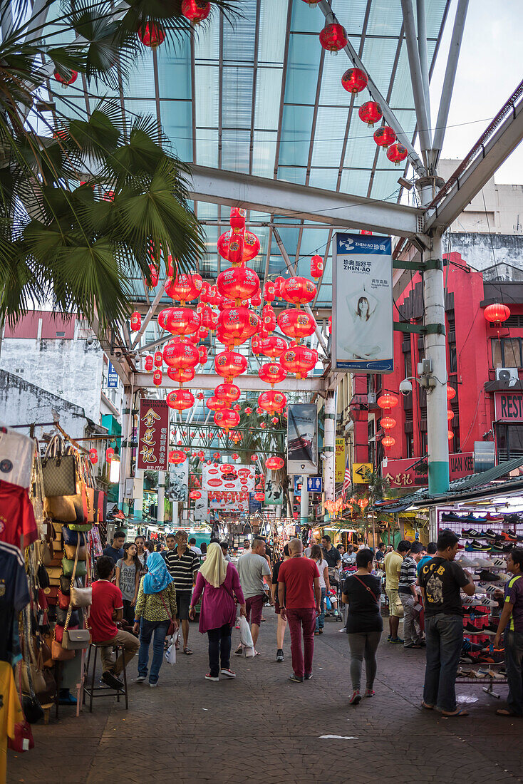 Jalan Petaling, die Hauptmarktstraße in Chinatown, Kuala Lumpur, Malaysia